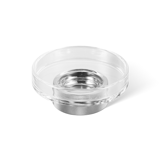 DW CLUB STS Soap dish - Chrome with soap dish made of KRISTALL - clear
