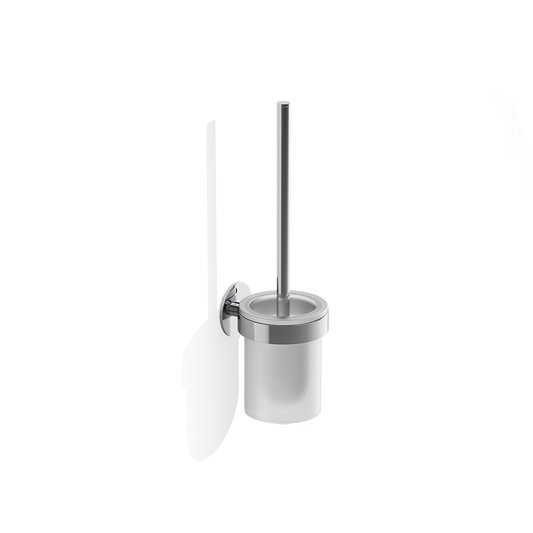 DW BA SK WBG BASIC Toilet brush set WM - Chrome - Self-adhesive
