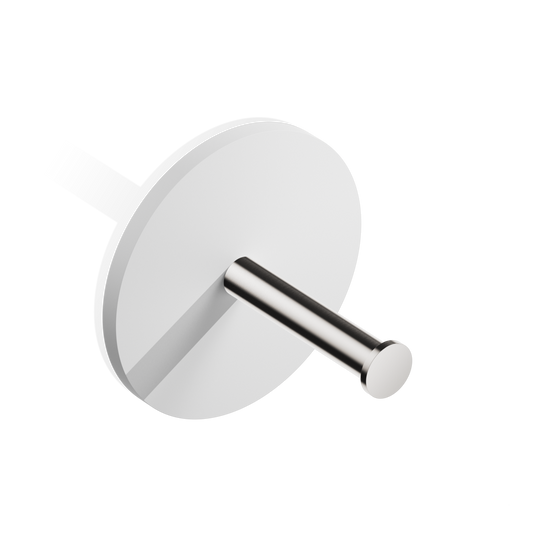 DW STONE TPH1 Toilet paper holder - White Matte / Stainless Steel Matte
