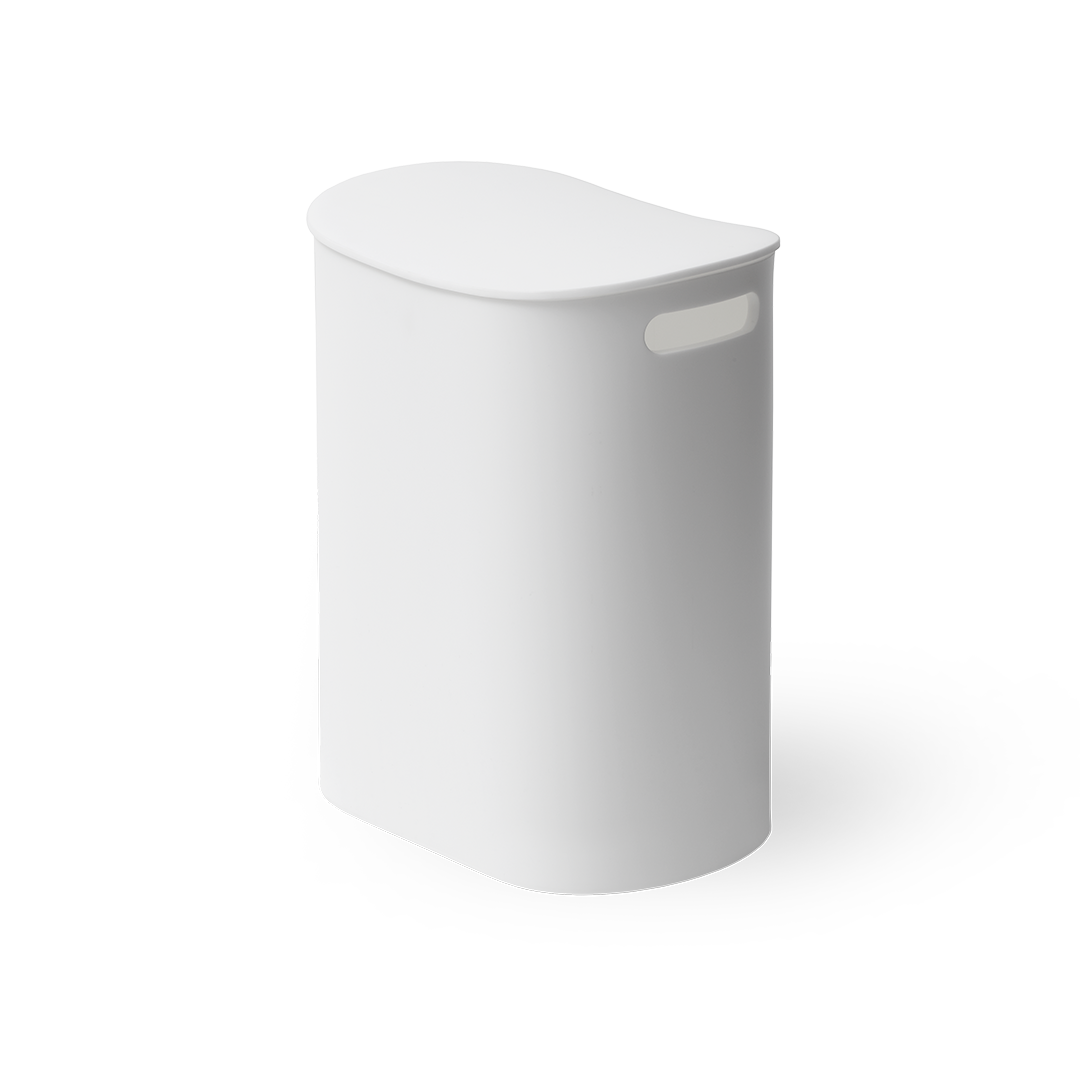 DW ALL IN Stool and laundry basket - Acrylic White Matte