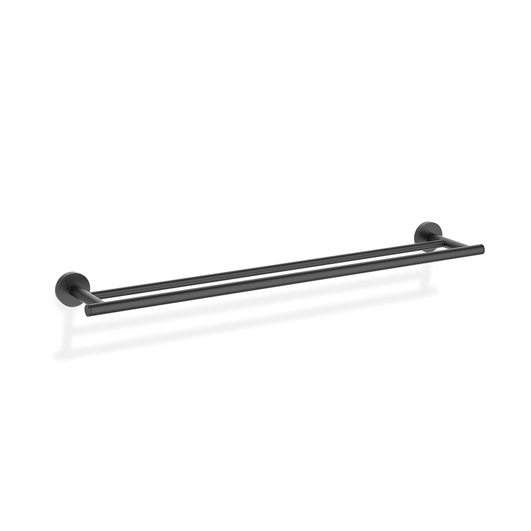 DW BA HTD65 BASIC Towel rail 26" double - Black Matte