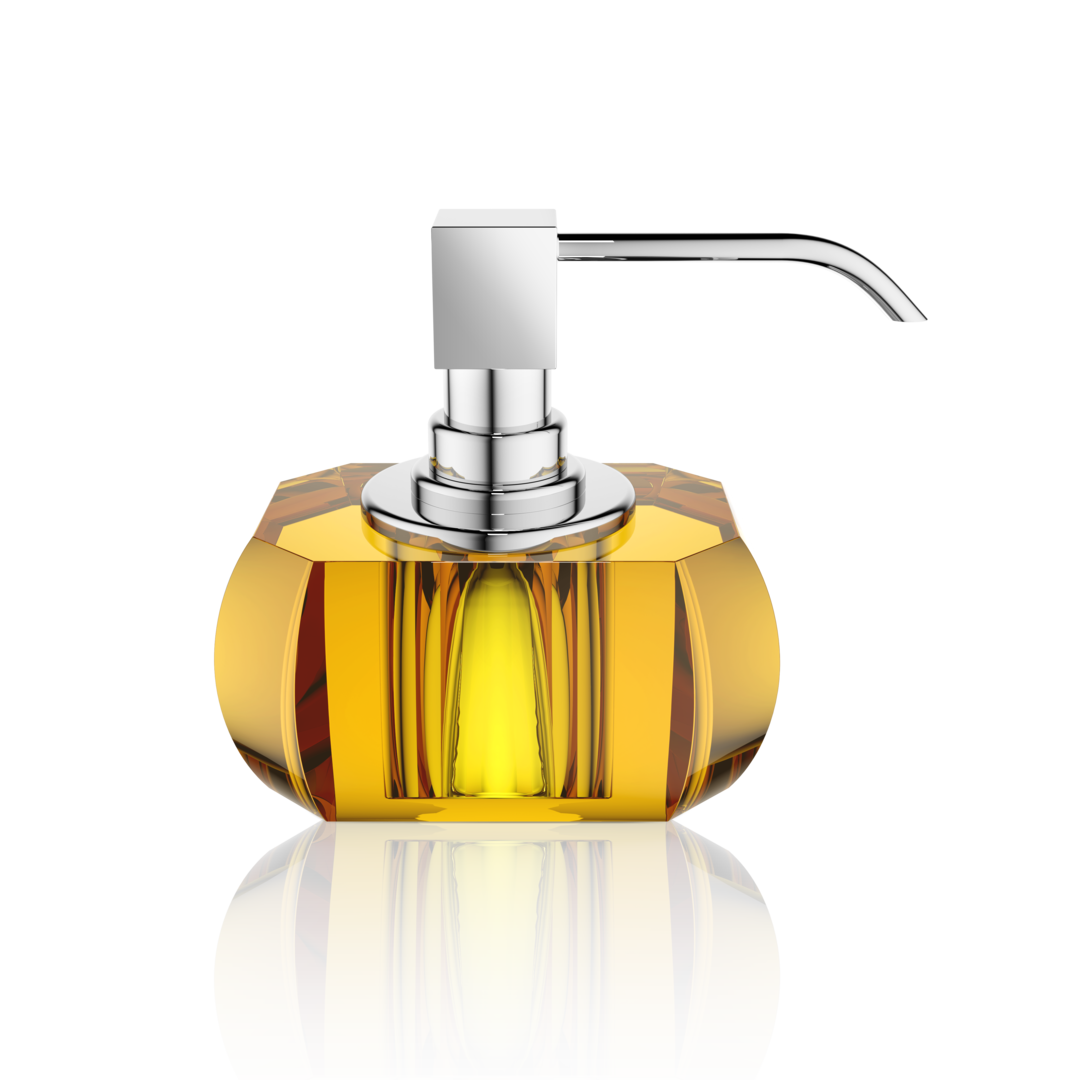 DW KR SSP KRISTALL Soap dispenser - Amber / Chrome