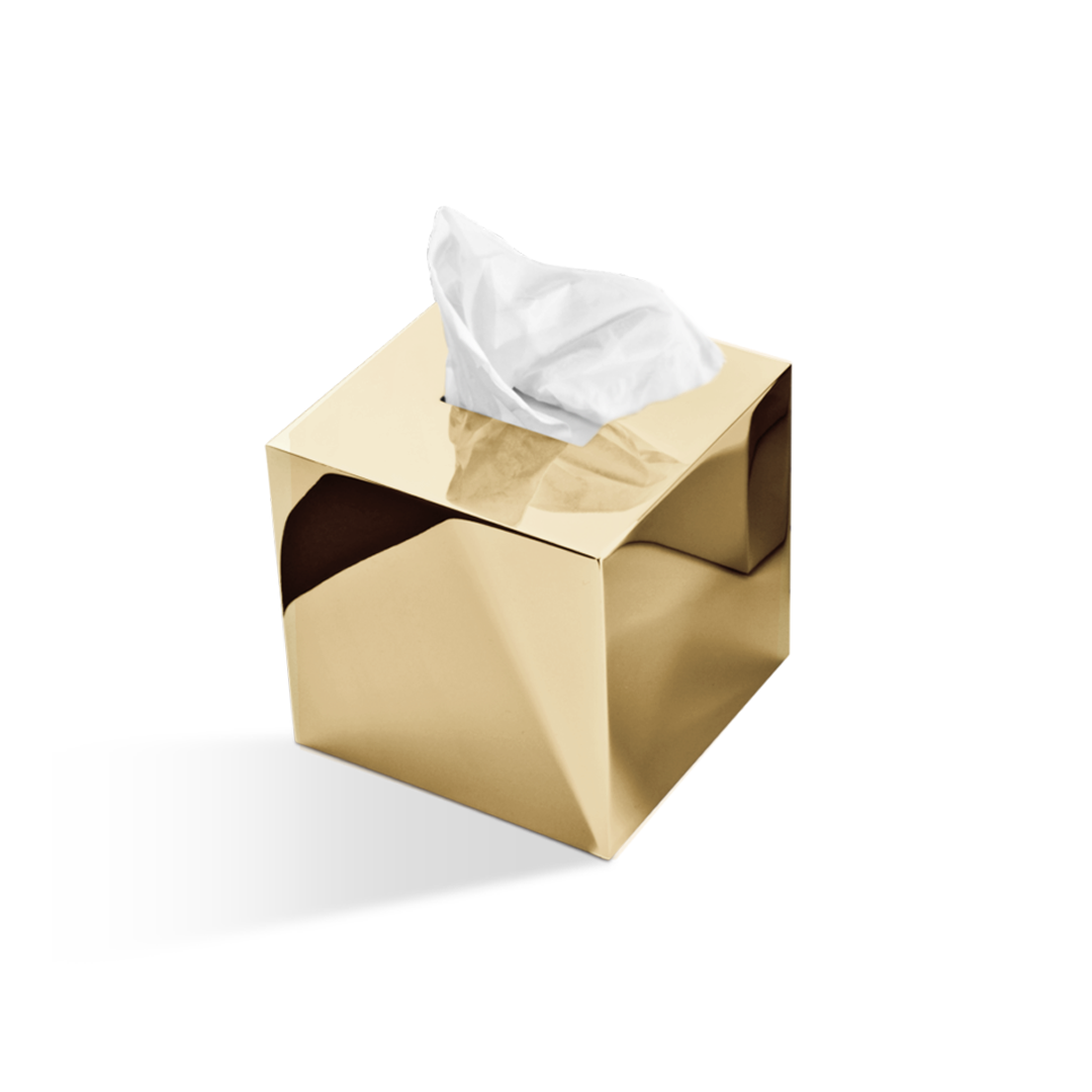 DW KB 83 Tissue box square - Gold 24 Carat quadratisch
