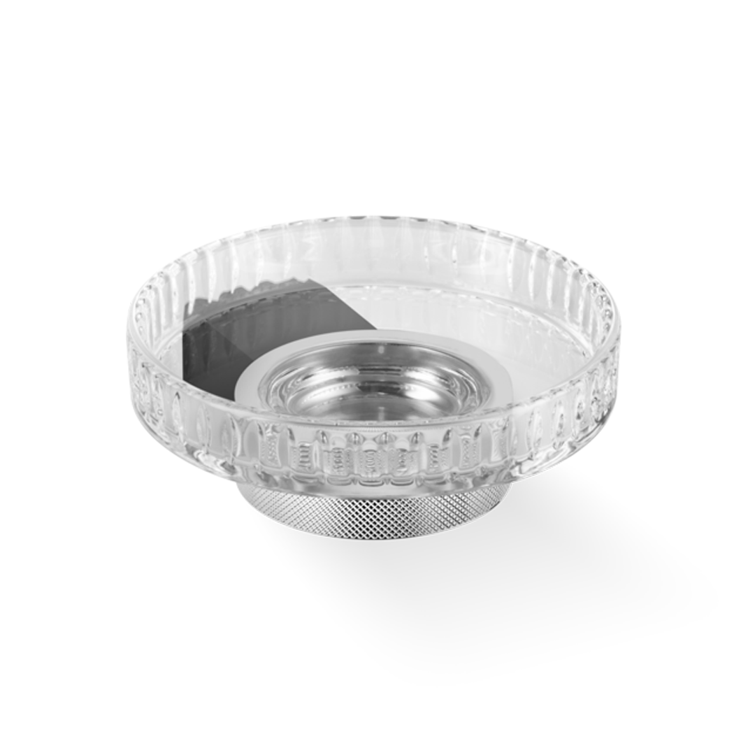 DW CLUB WSS Soap dish WM - Black Matte/Chrome with soap dish made of KRISTALL - edged