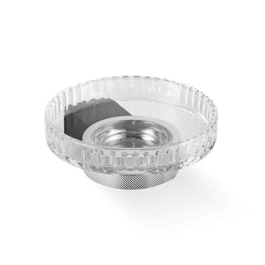 DW CLUB WSS Soap dish WM - Black Matte/Chrome with soap dish made of KRISTALL - edged