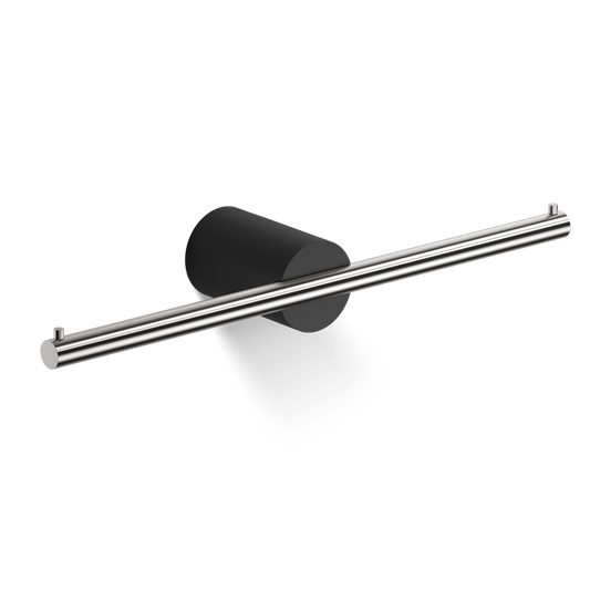 DW STONE TPH2 Toilet paper holder - Black Matte / Stainless Steel Matte