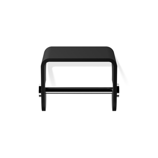 DW STONE TPH4 Toilet paper holder - Black Matte / Chrome with Smartphone- / wet tissue-shelf