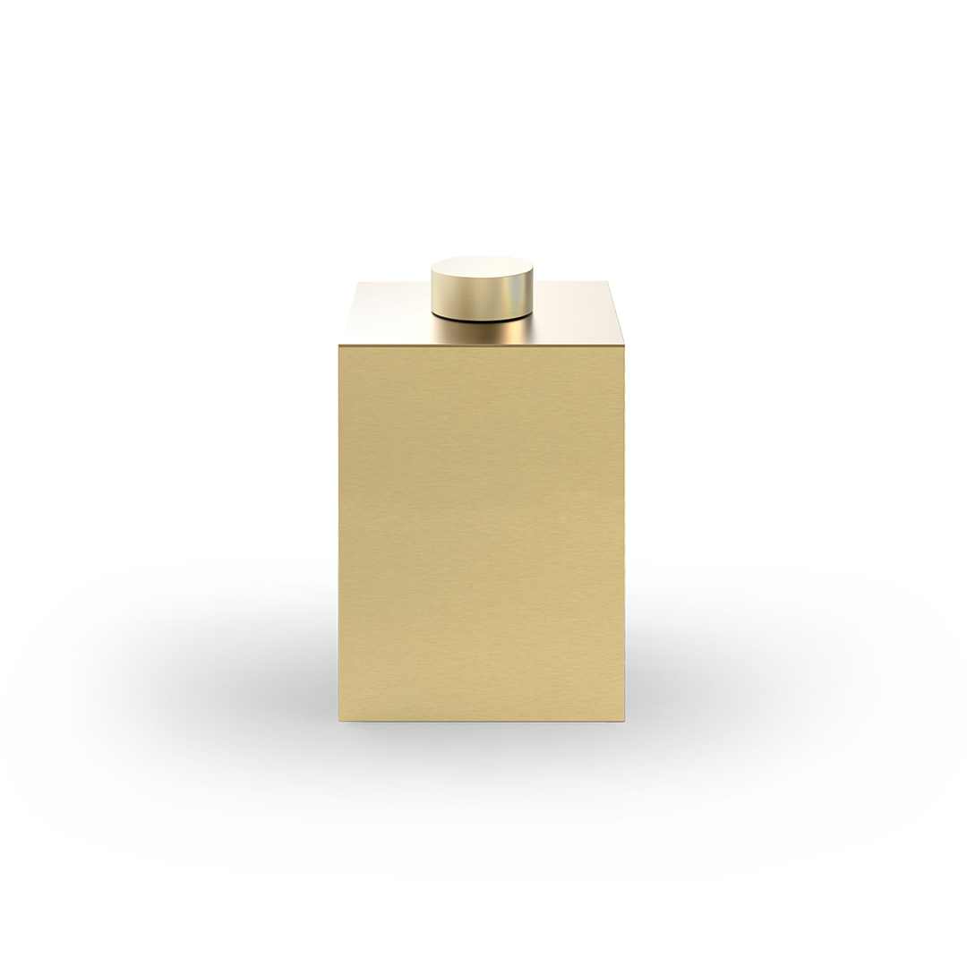 DW DW 76 N Paper bin with cover - Gold Matte 24 Carat