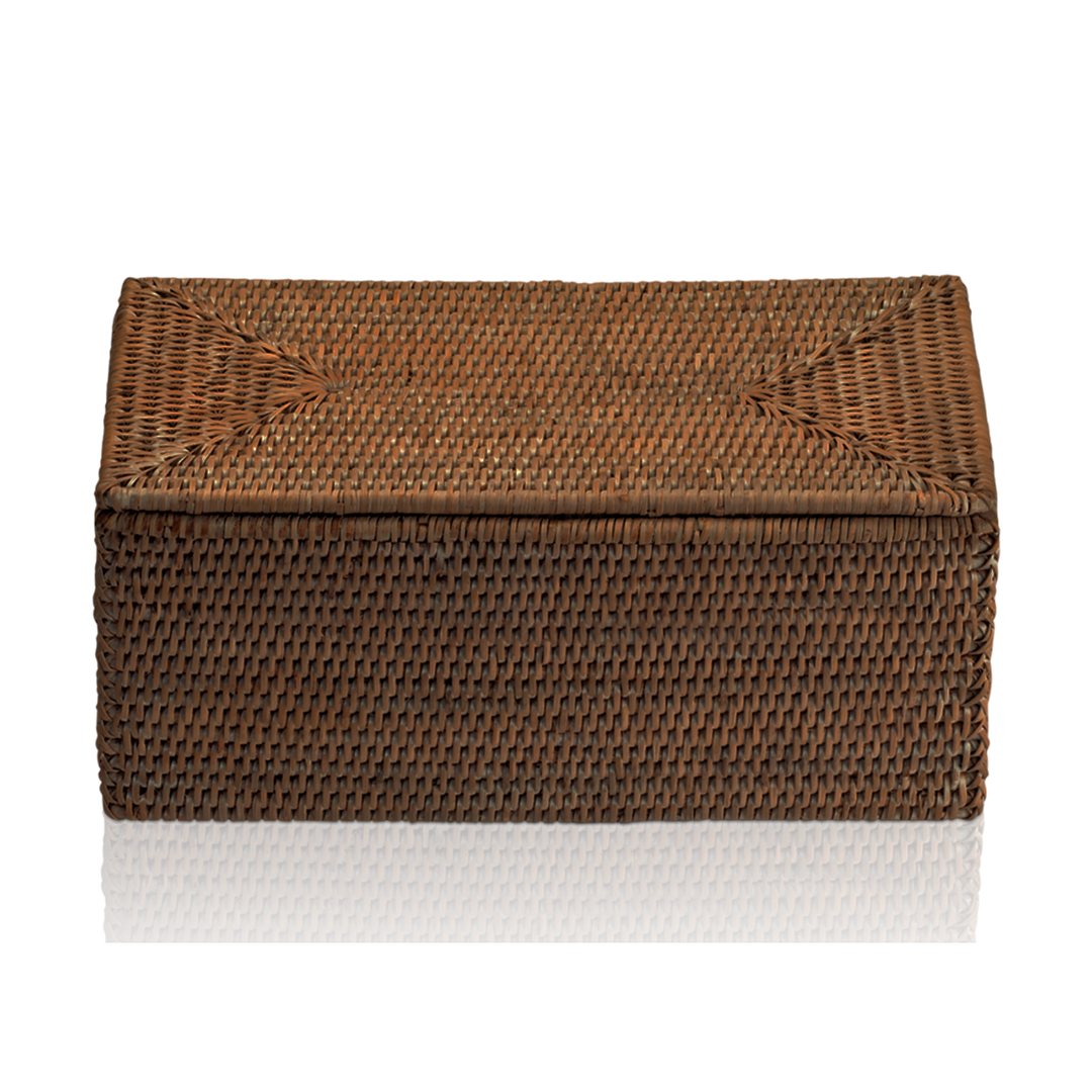 DW BASKET UTBMD Multi-purpose box with cover - Rattan dark