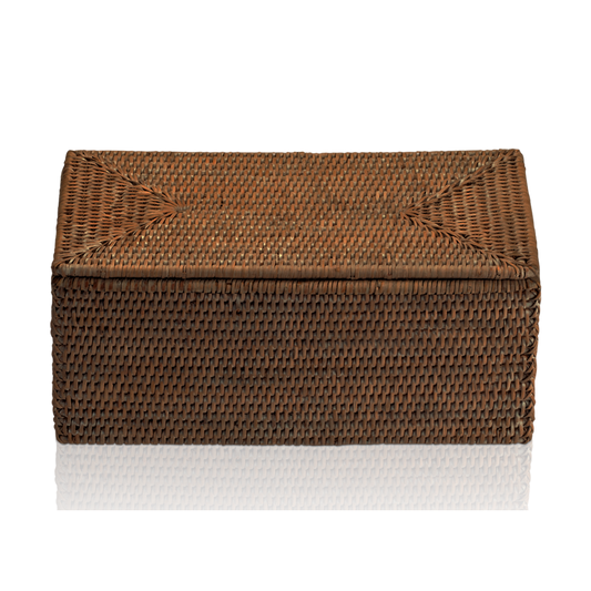 DW BASKET UTBMD Multi-purpose box with cover - Rattan dark