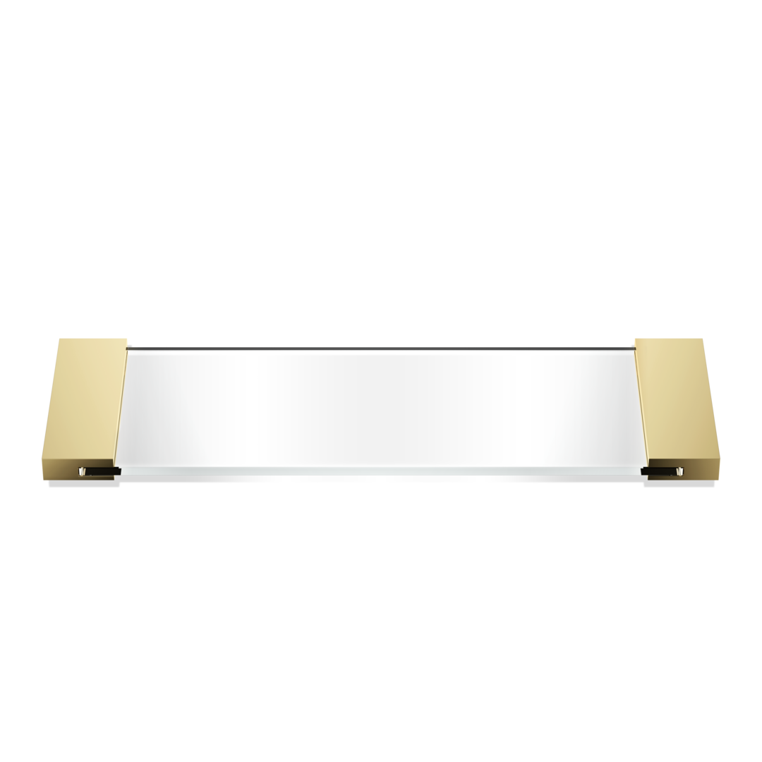 DW TAB 34 Tray small - Gold 24 Carat / Clear glass - Glass Super Clear