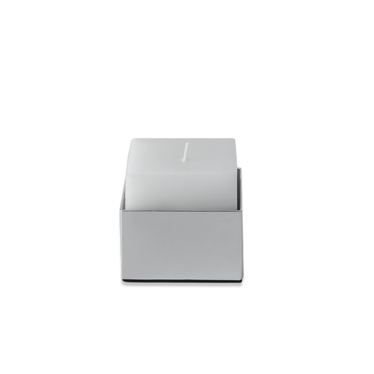 DW BK KNH BRICK Candle holder - Chrome