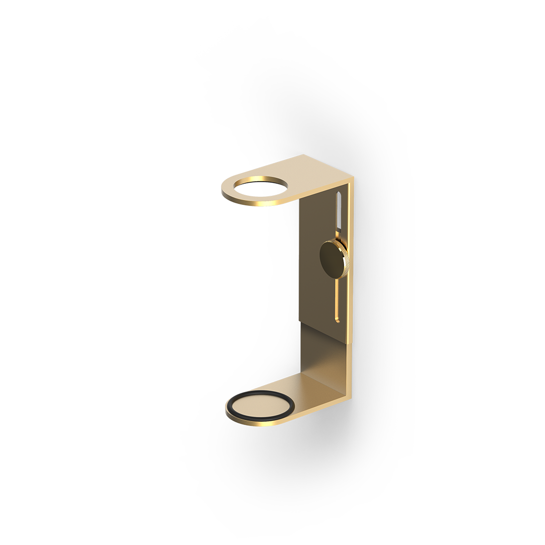 DW PORTER Wall holder for dispenser bottles Gold Matte 24 Carat