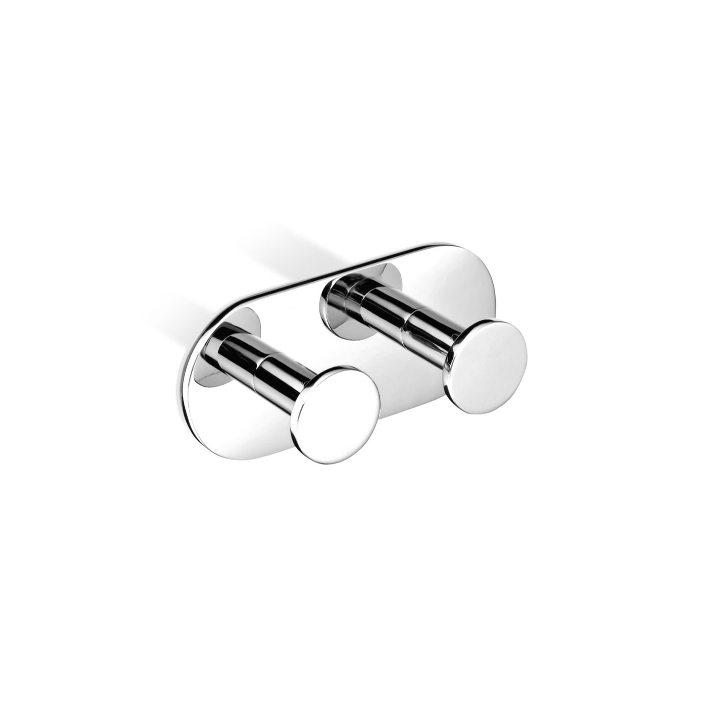 DW TB KHAK2 TUBE Self-Adhesive clothes hook with 2 hooks - Chrome (D)