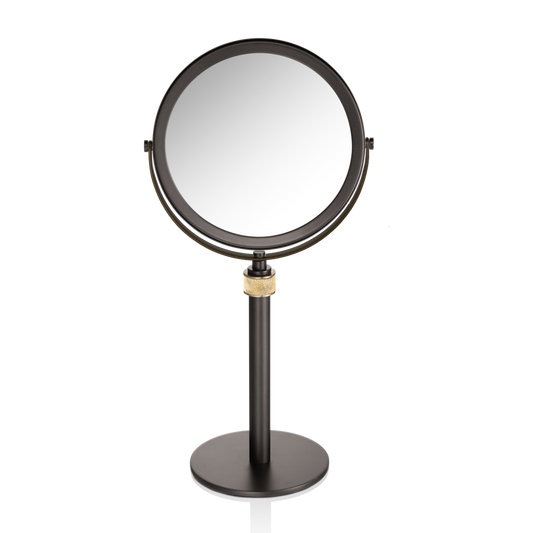 DW SP 13 5X Cosmetic mirror Dark Metal Matte / Gold Matte 24 Carat, 5x + 1x Magnification