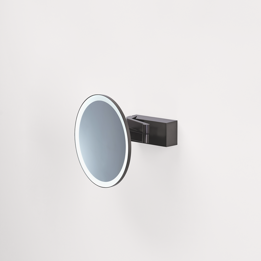 DW VISION R 5X   Cosmetic mirror illuminated - Dark Metal Matte PVD