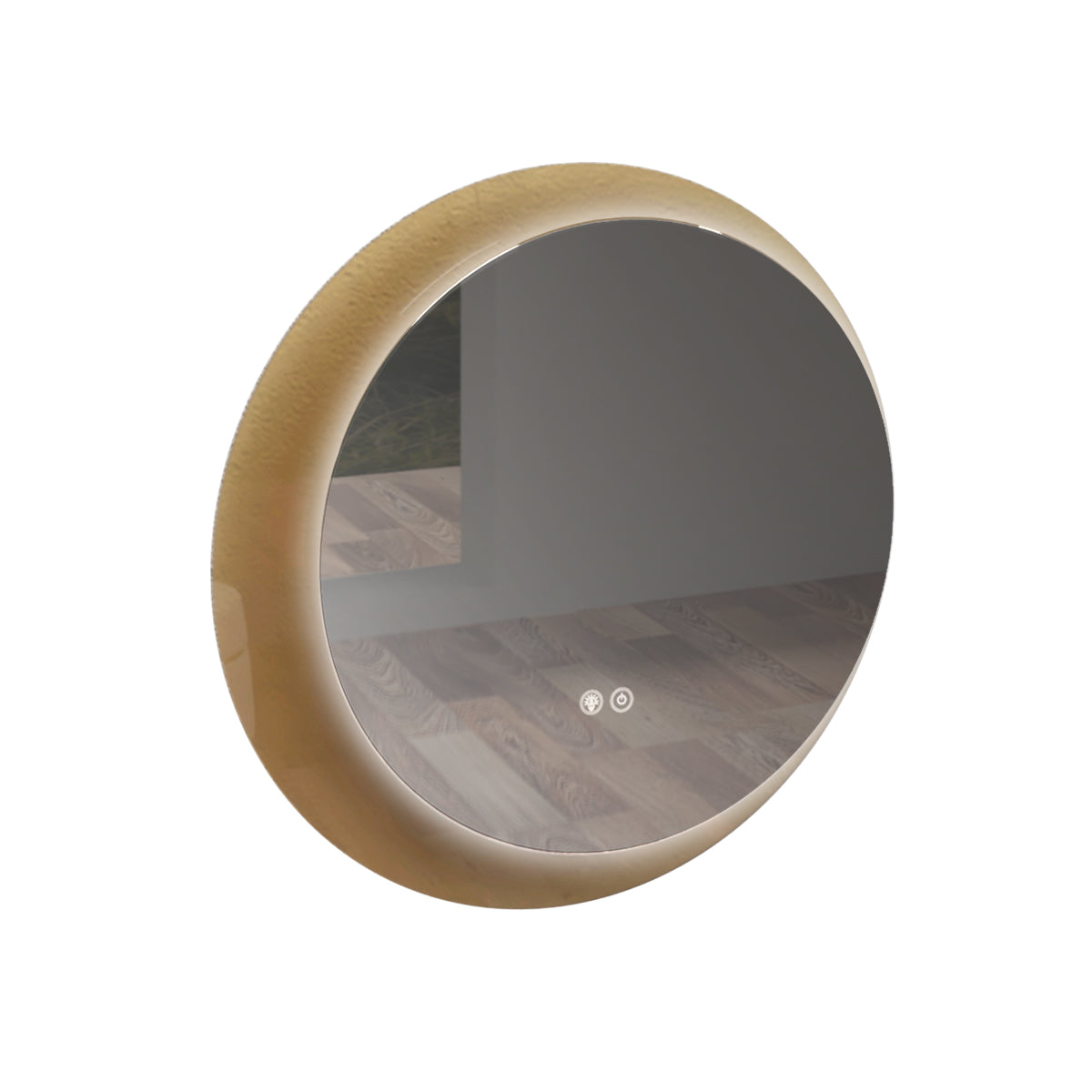 BH Mirror Wooden Back with Colored Plexiglass Frame & LED Touch Switch