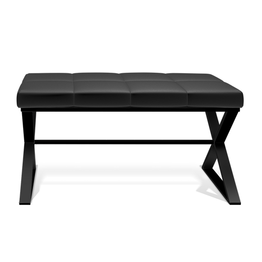 DW BENCH Bench - Black Matte Powder coated / Eco-Leather cushion Black