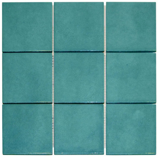 TMF Kasba Square Glazed Porcelain - Ocean Blue Gloss