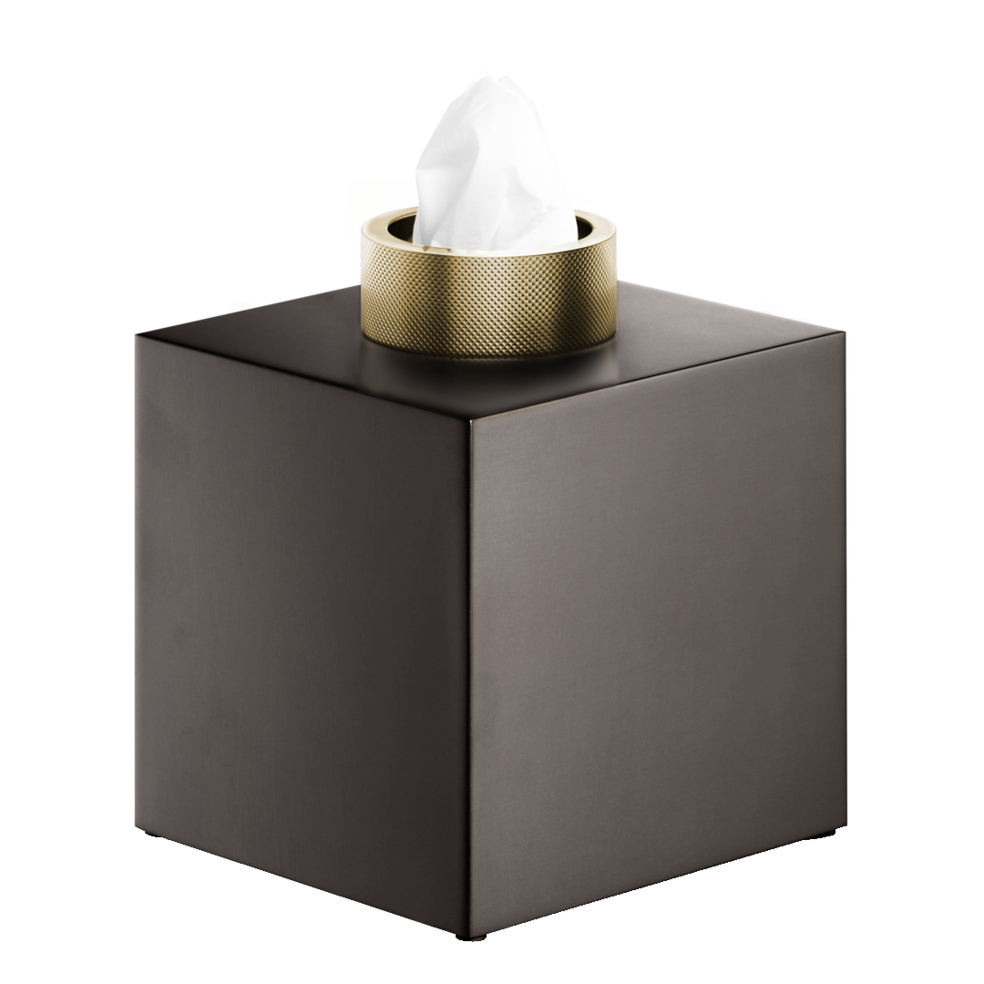 DW CLUB KB Tissue box - Dark Metal Matte / Gold Matte