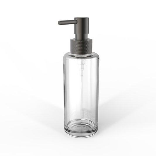 DW TT PORTER Soap dispenser Glass bottle Clear / Pump Dark Metal Matte