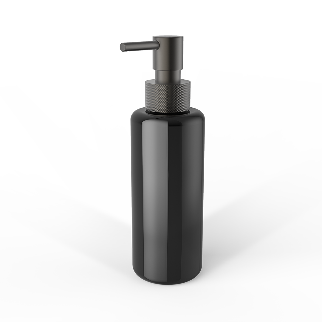 DW TT PORTER Soap dispenser Glass bottle Black / Pump Dark Metal Matte