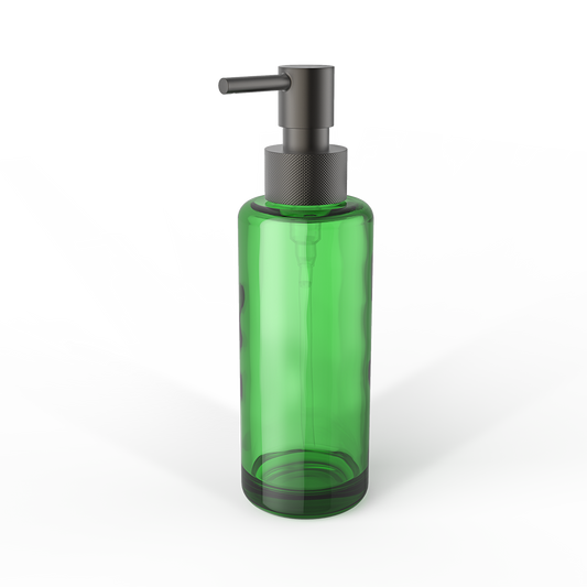 DW TT PORTER Soap dispenser Glass bottle Green / Pump Dark Metal Matte