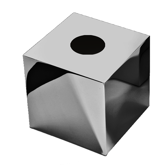DW KB 87 Tissue box square - Black Chrome PVD
