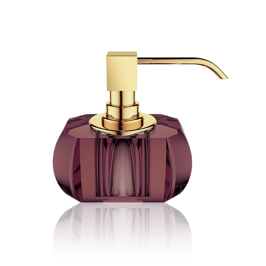 DW KR SSP KRISTALL Soap dispenser - Burgundy / Gold 24 Carat