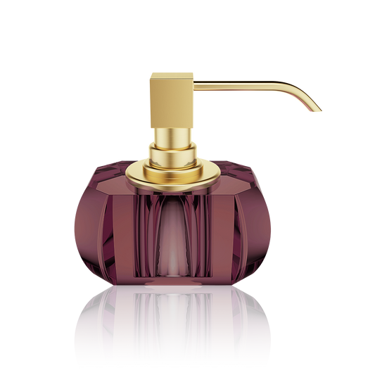 DW KR SSP KRISTALL Soap dispenser - Burgundy / Gold Matte 24 Carat