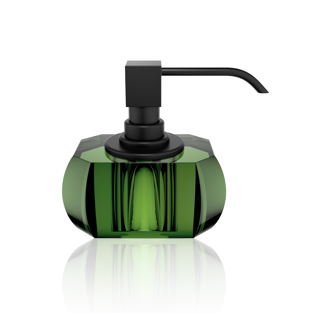 DW KR SSP KRISTALL Soap dispenser - English green / Black Matte