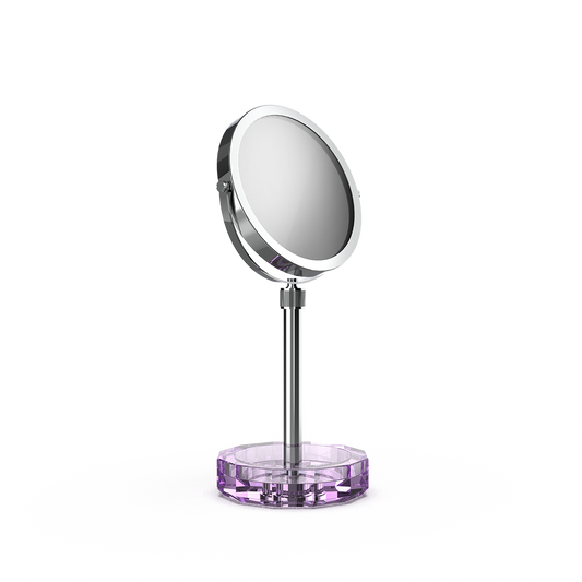 DW KR KSA KRISTALL Cosmetic mirror with Shelf Violet / Chrome