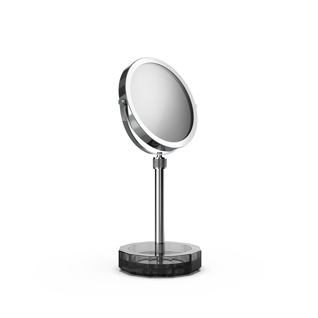 DW KR KSA KRISTALL Cosmetic mirror with Shelf Anthracite / Chrome