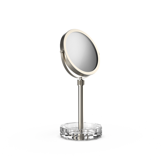 DW KR KSA KRISTALL Cosmetic mirror with Shelf Clear / Nickel Satin