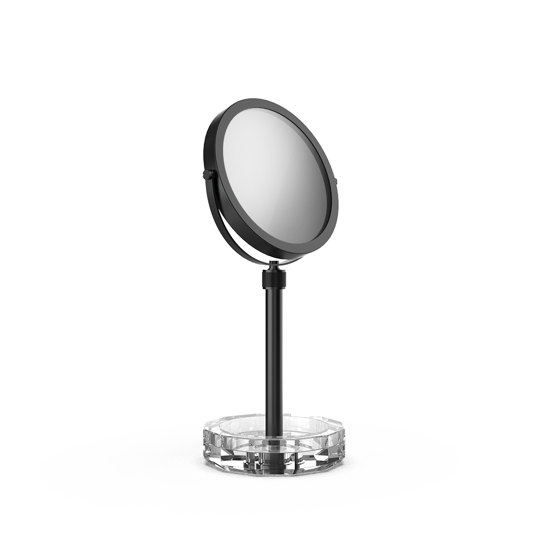 DW KR KSA KRISTALL Cosmetic mirror with Shelf Clear / Black Matte