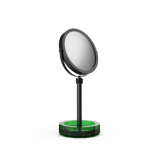 DW KR KSA KRISTALL Cosmetic mirror with Shelf English Green/ Black Matte