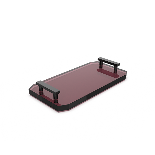 DW KR TAB  KRISTALL Tablett - Burgundy / Black Matte