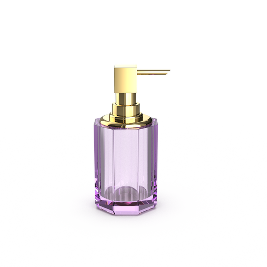 DW  KR SSP 2  KRISTALL Soap dispenser Violet / Gold 24 Carat