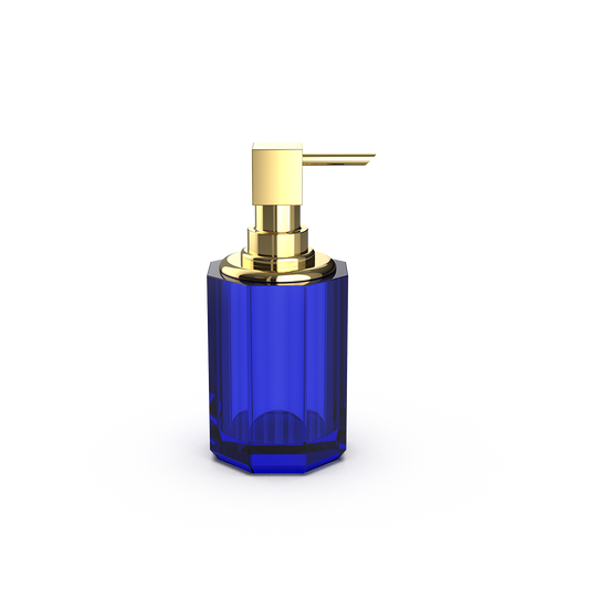 DW  KR SSP 2  KRISTALL Soap dispenser Capri Blue / Gold 24 Carat