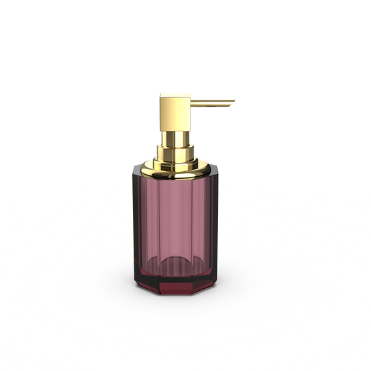 DW KR SSP 2 KRISTALL Soap dispenser - Burgundy / Gold 24 Carat