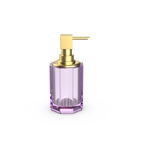 DW  KR SSP 2  KRISTALL Soap dispenser Violet / Gold Matte 24 Carat