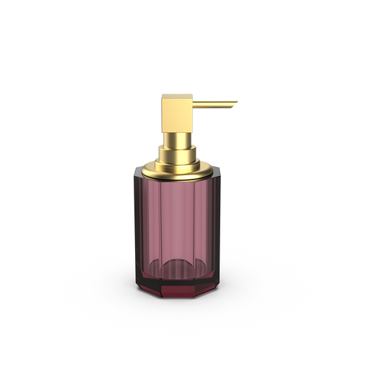 DW KR SSP 2 KRISTALL Soap dispenser - Burgundy / Gold Matte 24 Carat