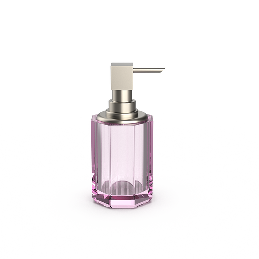 DW  KR SSP 2  KRISTALL Soap dispenser Pink / Nickel Satin