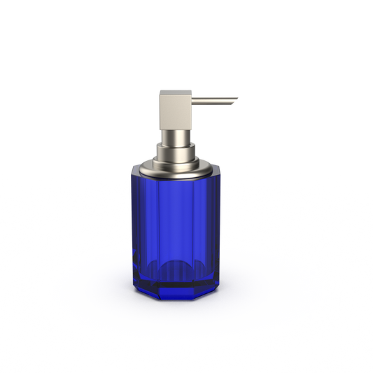 DW  KR SSP 2  KRISTALL Soap dispenser Capri Blue / Nickel Satin