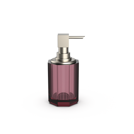 DW KR SSP 2 KRISTALL Soap dispenser - Burgundy / Nickel Satin