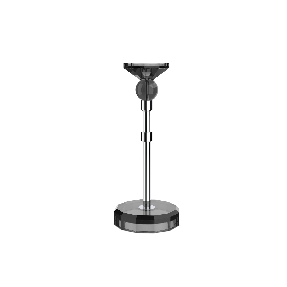DW  KR HIGHLIGHT KRISTALL Candle Holder - Anthracite/Chrome