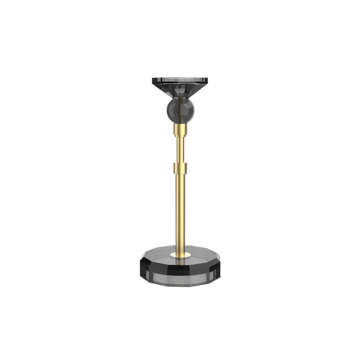 DW  KR HIGHLIGHT KRISTALL Candle Holder - Anthracite/Gold Matte 24 Carat
