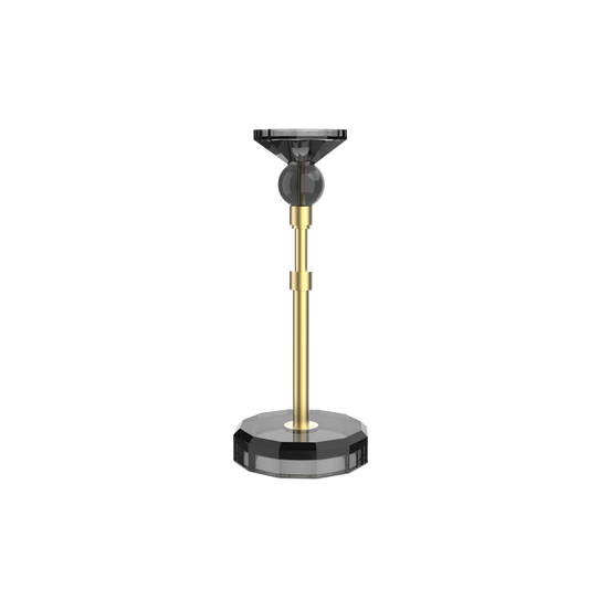 DW  KR HIGHLIGHT KRISTALL Candle Holder - Anthracite/Gold Matte 24 Carat