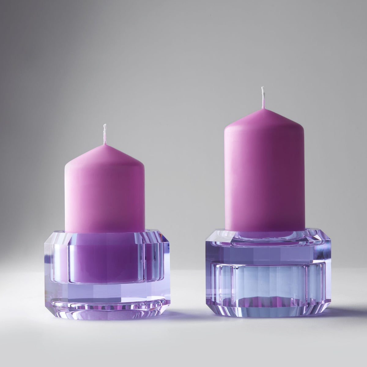 DW  KR KH KRISTALL Candle Holder Violet