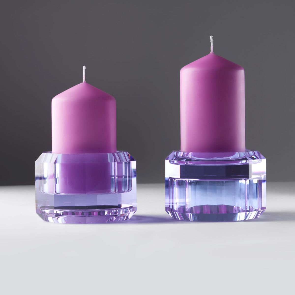 DW  KR KH KRISTALL Candle Holder Violet